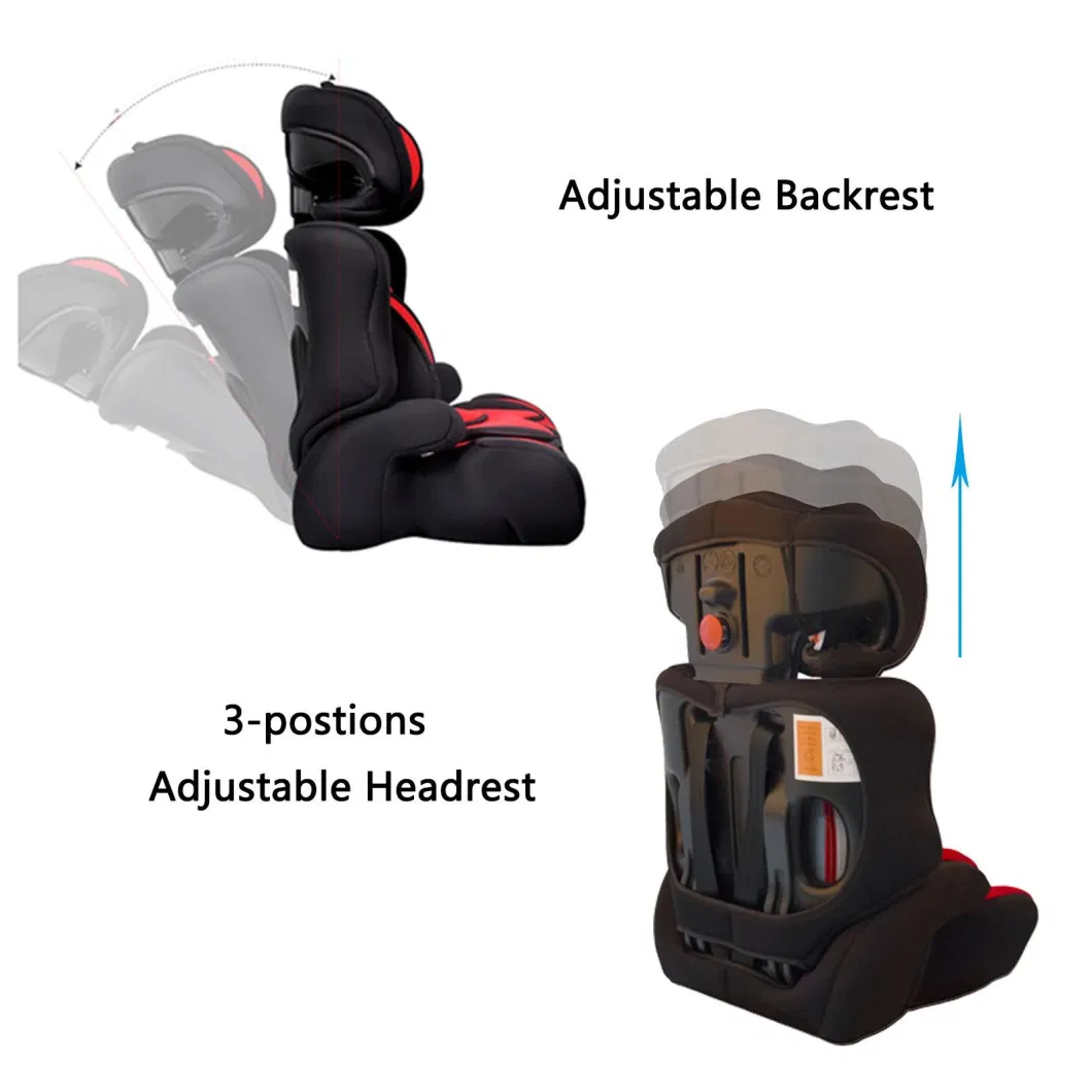 Headrest Adjustable Baby Car Seat Removable Booster Seat with ECE R44