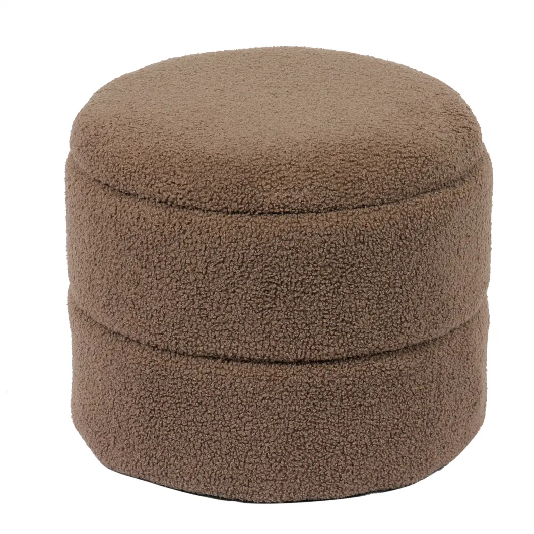 Nordic Dressing Sofa Minimalist Makeup Home Living Room Storage Fabric Art Small Round Stool