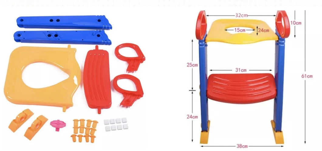 Baby Foldable Kids Ladder Toilet Trainer Toddler Potty Seat with Step Stool 20% off