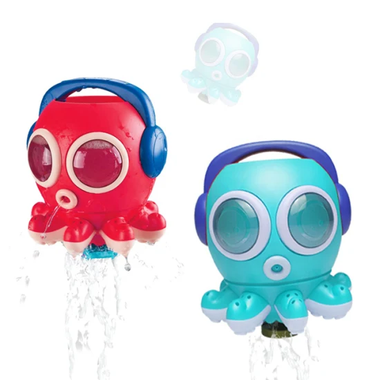 Juguete de ducha de baño con diseño de pulpo de dibujos animados para niños, juguetes de baño de agua giratorios con espray, juguete divertido para baño de bebé, juguete para bañera para niños pequeños